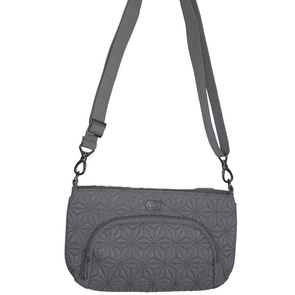 Lug Flyer Crossbody Grey Bag Quilted Convertable Travel New Medium - Picture 1 of 8